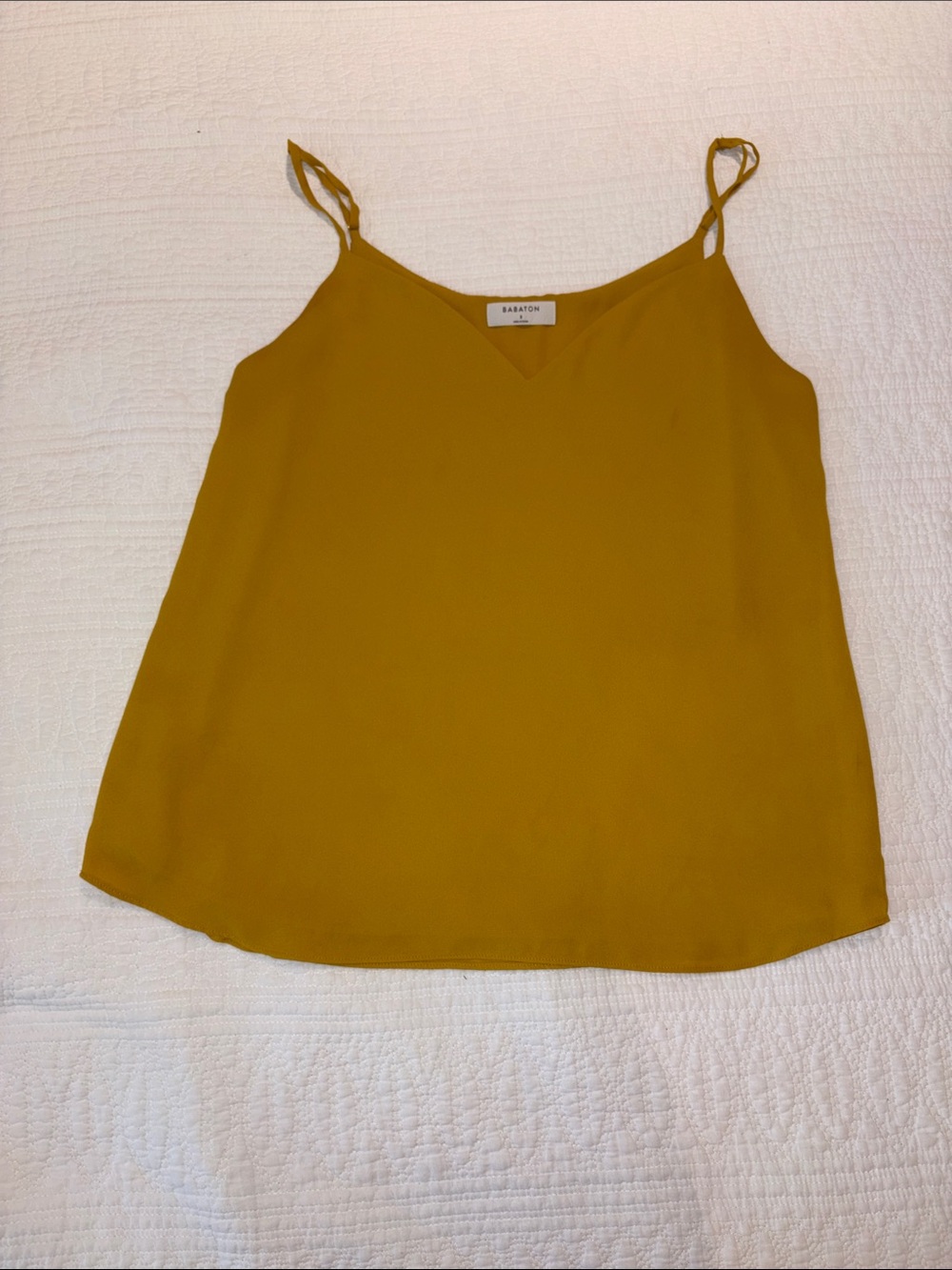 Babaton Mustard Silk-Blend Cami